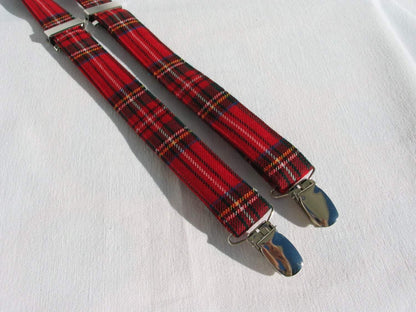 Royal Stewart Tartan Suspenders