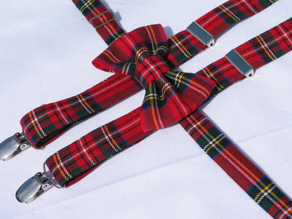 Royal Stewart Tartan Suspenders Bowtie-Taylors Tartans