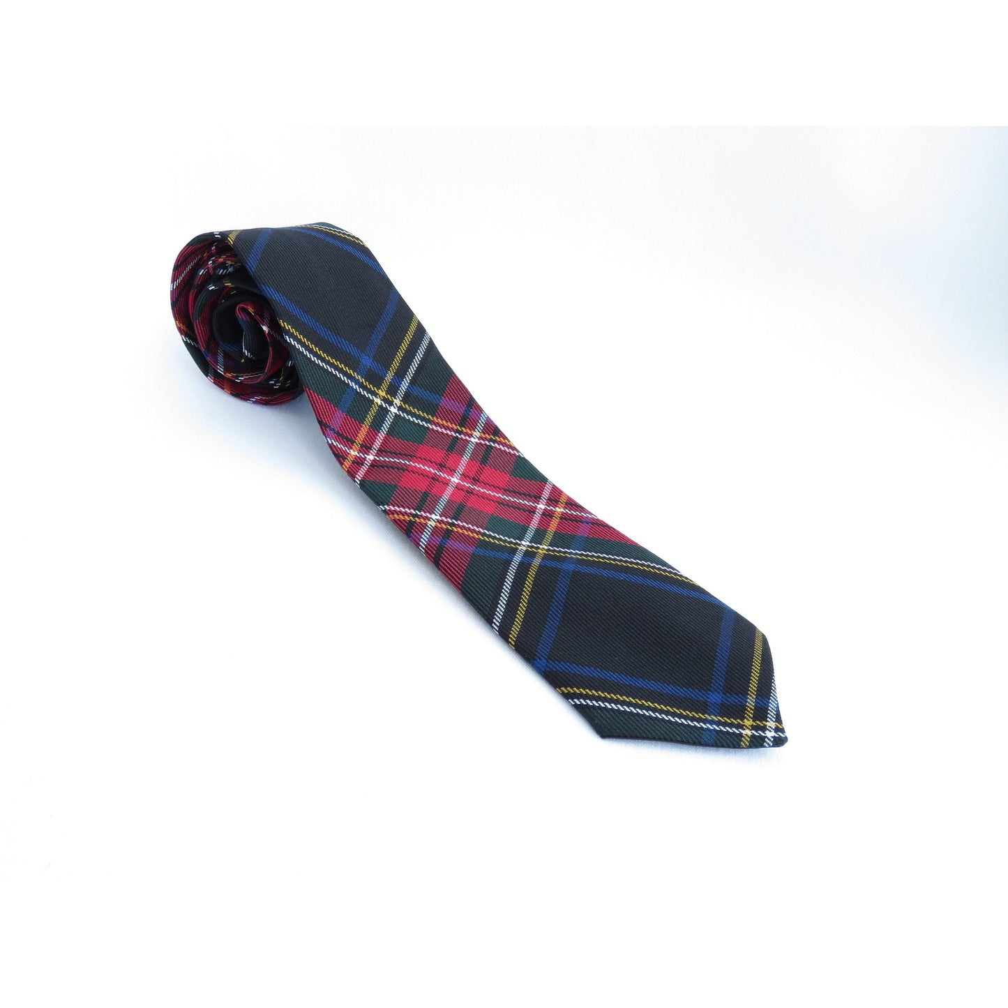 Black Stewart Tartan Self Tie Bow Tie