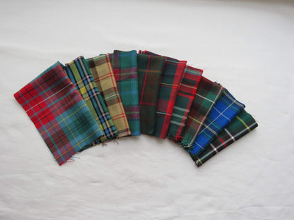 Ensemble de tissu tartan provincial canadien 1 yard