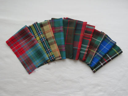 Ensemble de tissu tartan provincial canadien 1 yard