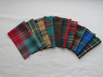 Ensemble de tissu tartan provincial canadien 1 yard