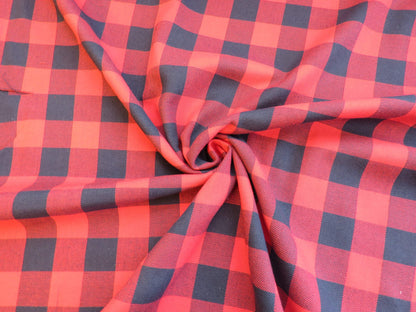 Small Print Buffalo Tartan Fabric-Taylors Tartans